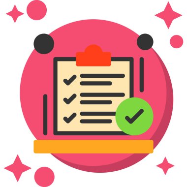 Kontrol listesi. Web simgesi basit illüstrasyon