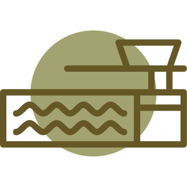 Bir tekne simgesinin vektör illüstrasyonu