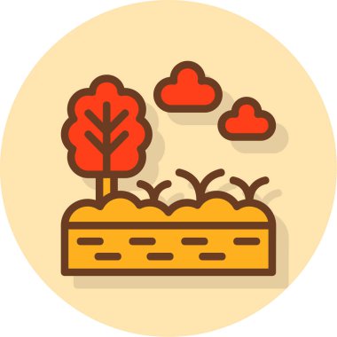 sonbahar ikonu vektör illüstrasyonu