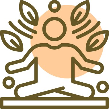 Yoga poz simgesi. vektör illüstrasyonu