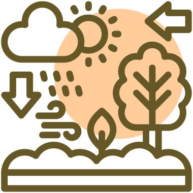 Hava durumu. Web simgesi basit illüstrasyon