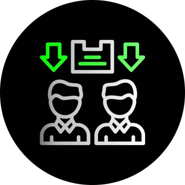 İş simgesinin vektör illüstrasyonu, takım çalışması kavramı