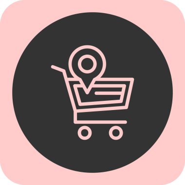 El arabası. Web simgesi basit illüstrasyon