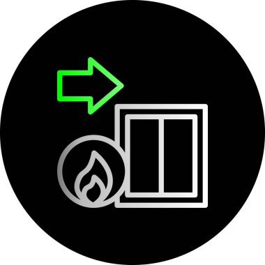 modaya uygun şekilde izole edilmiş arkaplanda ateş alevi simgesi