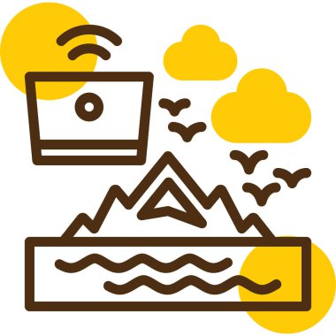 Bulut. Web simgesi basit illüstrasyon