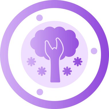 Bir çiçek simgesinin vektör illüstrasyonu