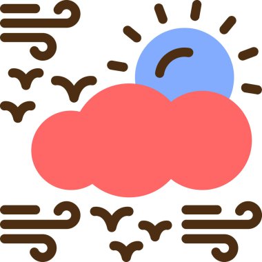 Bulut hava durumu güneş simgesi