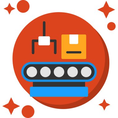 robot. Web simgesi basit illüstrasyon