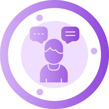 Konuşma baloncukları simgesi, vektör illüstrasyon tasarımı