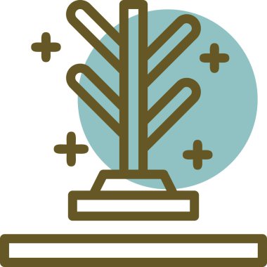 Bir ağaç simgesinin vektör illüstrasyonu