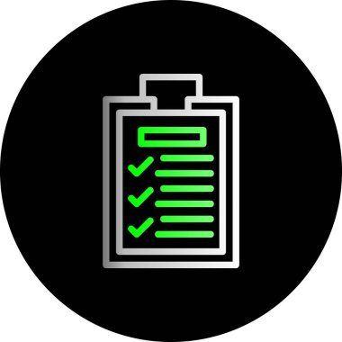 Moda Biçimli İzole Arkaplanda Kontrol Listesi Simgesi