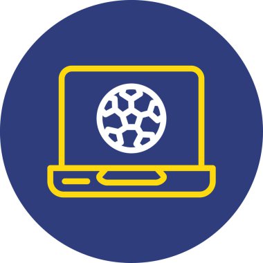 Dizüstü bilgisayar simgesi vektör çizimi