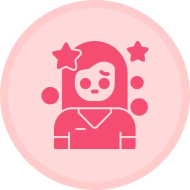 Kızım. Web simgesi basit illüstrasyon