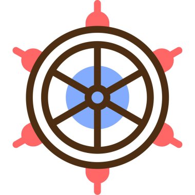 Gemi tekeri vektör illüstrasyonu