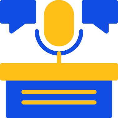 mikrofon simgesi, vektör illüstrasyonu basit tasarım