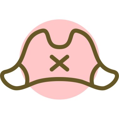 Şirin pembe ve beyaz tavşan şapkasının vektör çizimi