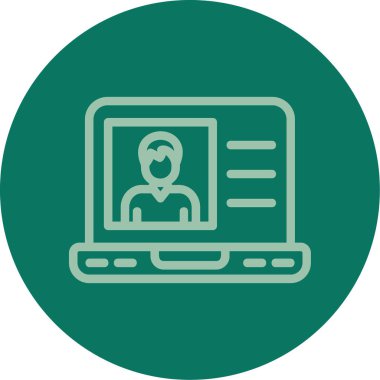 Dizüstü bilgisayar simgesi vektör çizimi