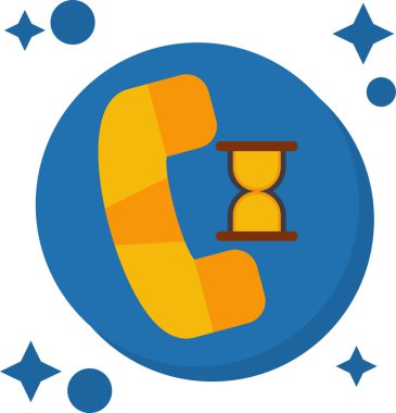 Çağrı merkezi simgesi. Düz renk tasarımı. Vektör çizimi. beyaz üzerine izole