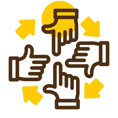 taslak biçimindeki simge gibi elini kaldırır