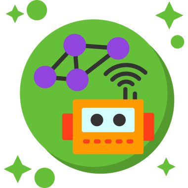 Beyaz arkaplanda izole edilmiş uydu simgesi ve vektör illüstrasyonu