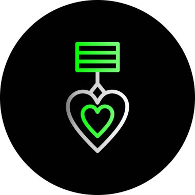 Kalp ikonu vektör illüstrasyonu