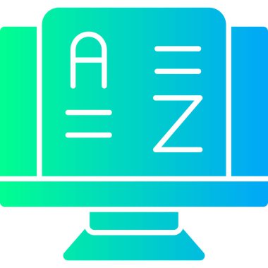 Bir bilgisayar simgesinin vektör illüstrasyonu