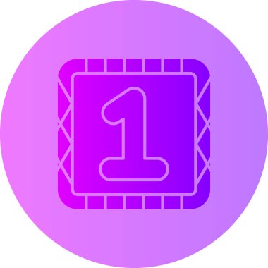 Bir numara. Web simgesi basit tasarım