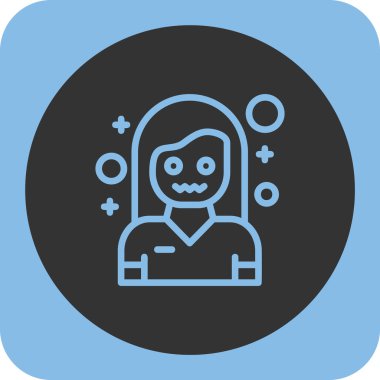 Bir kadın simgesinin vektör illüstrasyonu