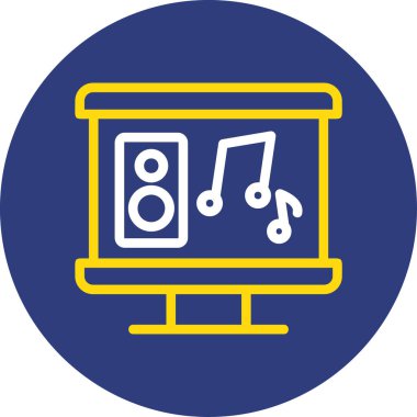 Müzik simgesi vektör illüstrasyonu