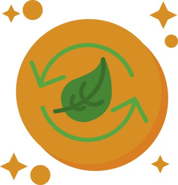 Bir yaprak simgesinin vektör illüstrasyonu