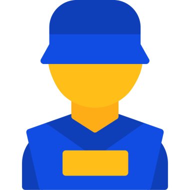 Bir polis simgesinin vektör illüstrasyonu