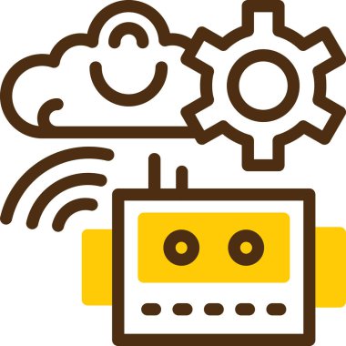 İnternet hesaplama teknolojisi simgesi ana hat biçiminde
