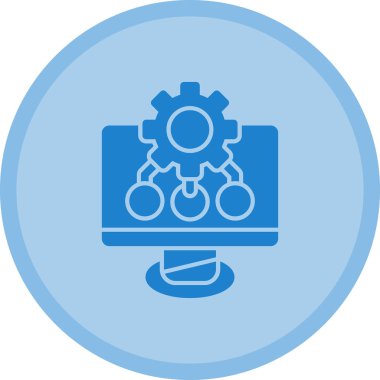 Dişliler. Web simgesi basit illüstrasyon