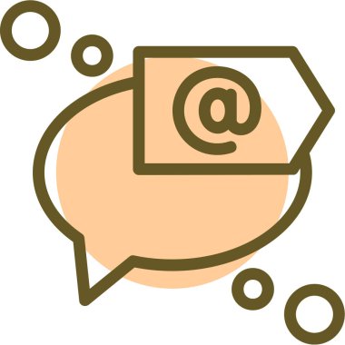 ileti ikonu vektör illüstrasyonu