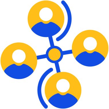 iş bağlantısı simgesi düz biçimli