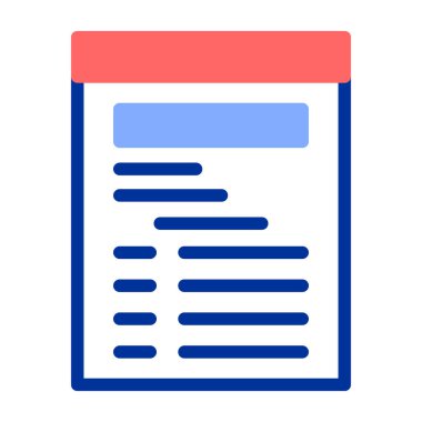 Web sayfası. Basit illüstrasyon