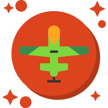 Uçak düzlemi simgesi, vektör, illüstrasyon