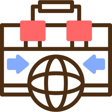 Seyahat. Web simgesi basit illüstrasyon