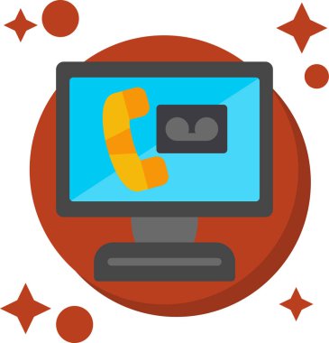 Çağrı merkezi desteği. Web simgesi basit illüstrasyon