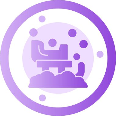 Sandalyenin modern bir simgesinin vektör illüstrasyonu