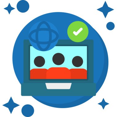 Çizgi film simgesinin vektör çizimi