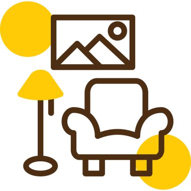 Mobilya simgesinin vektör illüstrasyonu