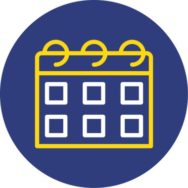 Takvim simgesi vektör illüstrasyonu