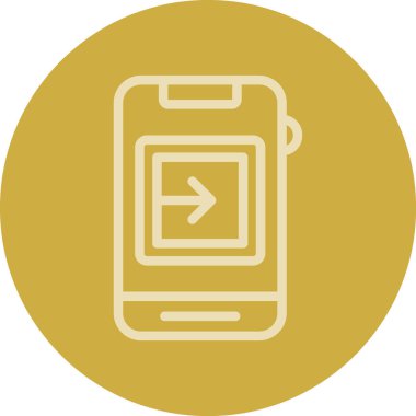 Moda biçimli soyut arkaplanda cep telefonu simgesi