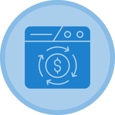 Para makinesi. Web simgesi basit illüstrasyon