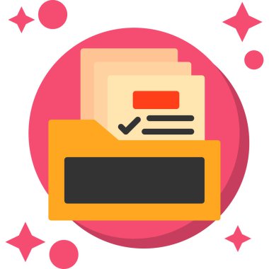 Düz stil olarak kontrol listesi panosu simgesi. vektör illüstrasyonu