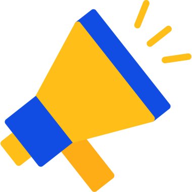 Konuşmacı. Web simgesi basit illüstrasyon