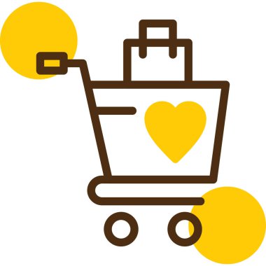 Sepet ikonu vektör illüstrasyonu