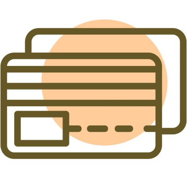 Kredi kartı ikonu vektör illüstrasyonu