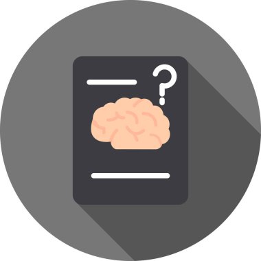 Beyin simgesi, vektör illüstrasyonu